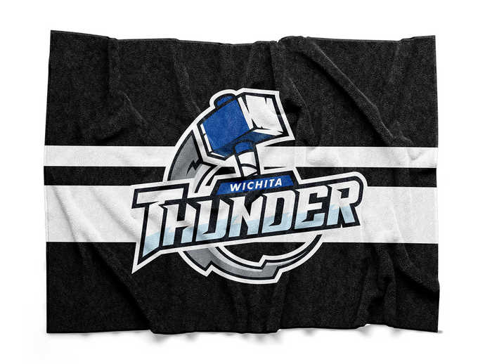 Wichita Thunder Black Sherpa Blanket