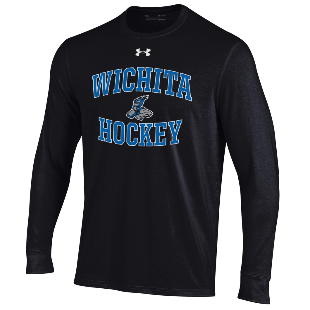 Under Armour Black Performance Cotton Long-sleeved Tee