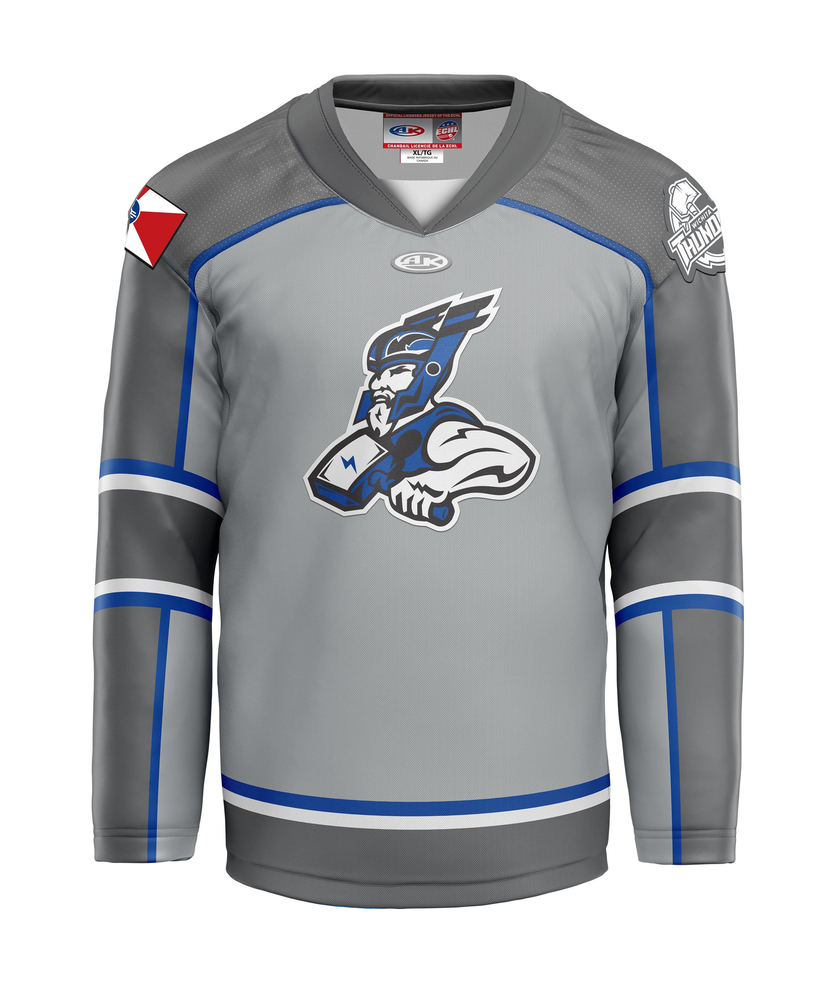 2025/26 Gray Alternate Game Jersey – Wichita Thunder Store