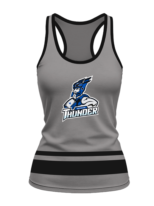 Wichita Thunder Gray Women's Racerback Hockey Tank
