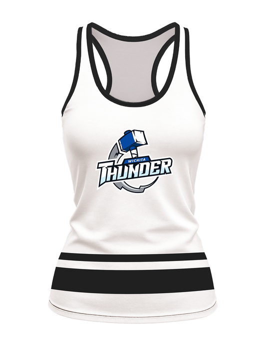 Wichita Thunder White Women's Racerback Hockey Tank