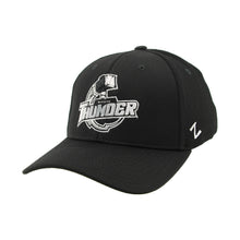Load image into Gallery viewer, Silver and Black Thunder Logo ZFit Hat