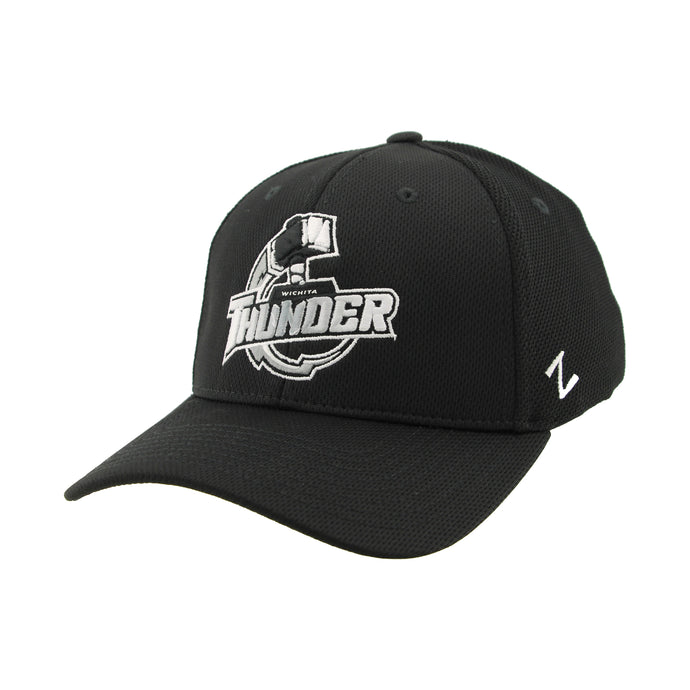 Silver and Black Thunder Logo ZFit Hat