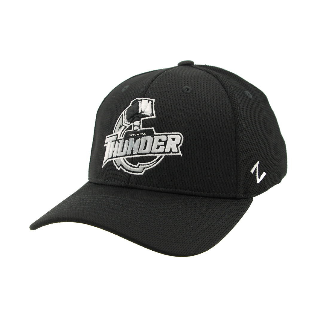 Silver and Black Thunder Logo ZFit Hat